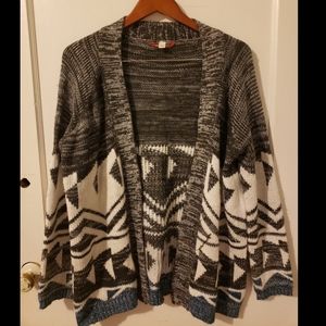 Tribal pattern cardigan